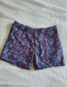 Joe Fresh Kids Floral Patterned Shorts - Blue and Red Size 14